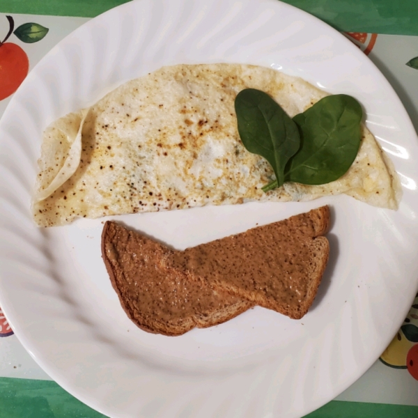 Spinach, Tomato, and Feta Egg White Omelette