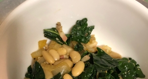 Greens with Cannellini Beans and Pancetta