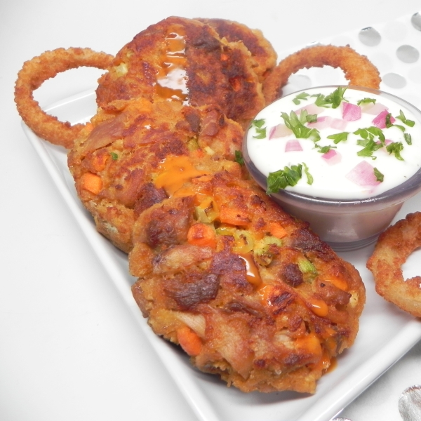 Buffalo Chicken Fritters