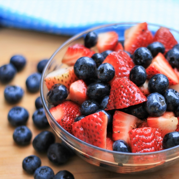 Fresh Fruit in Balsamic Pepper Syrup