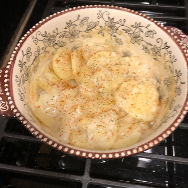 Microwave Scalloped Potatoes