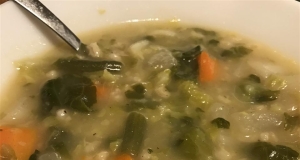 Brussels Sprouts and Barley Soup