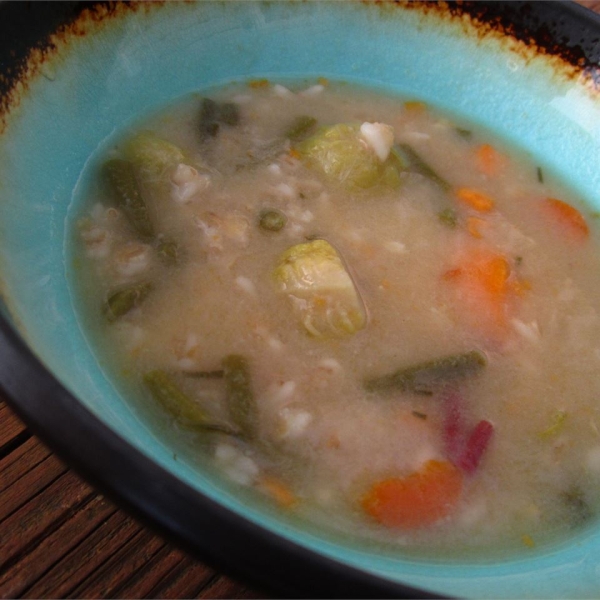 Brussels Sprouts and Barley Soup