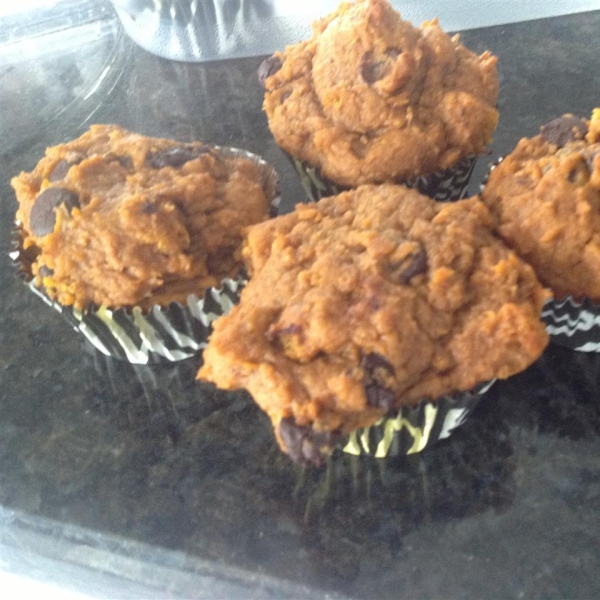 Light Pumpkin Chocolate Chip Muffins