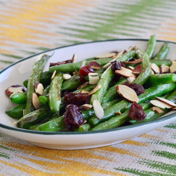 Chef Bill's Green Bean Almondine with Cranberries