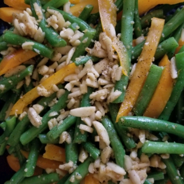 Red Pepper Green Bean Almondine