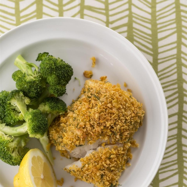 Corn Flake-Crusted Halibut