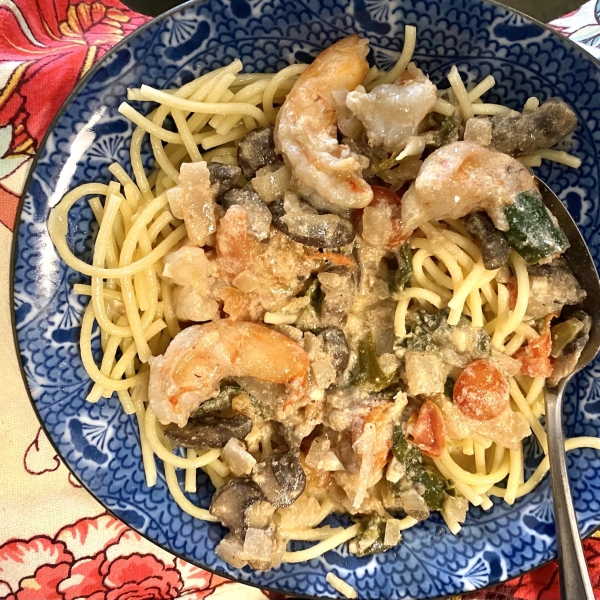 Exchange Gang Pasta with Shrimp