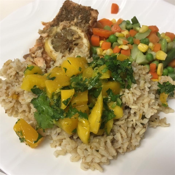 Baked Salmon with Tropical Rice