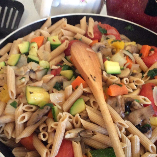 Pasta Primavera with Smoked Gouda