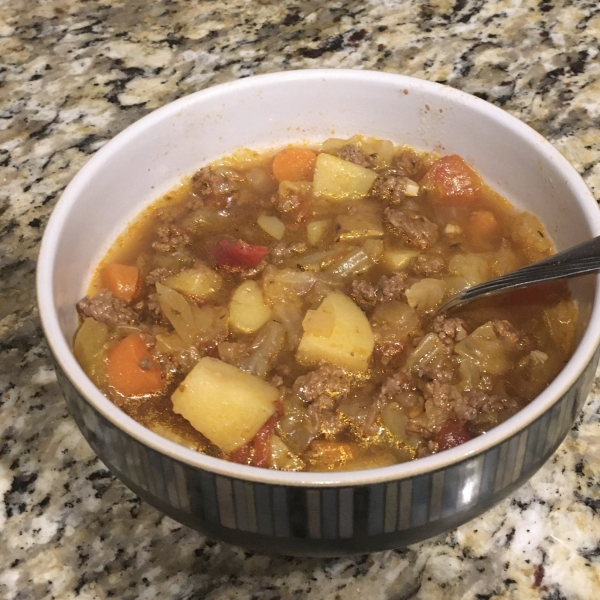 Instant Pot Cabbage and Beef Soup