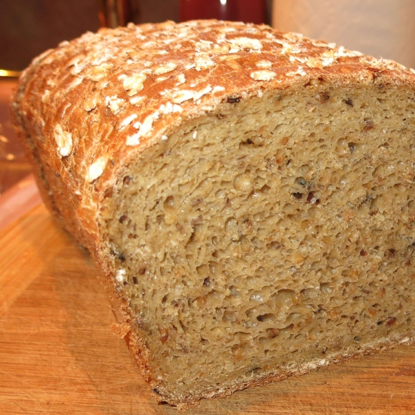 Whole Wheat and Steel-Cut Oats Bread - A Long-Fermentation Bread