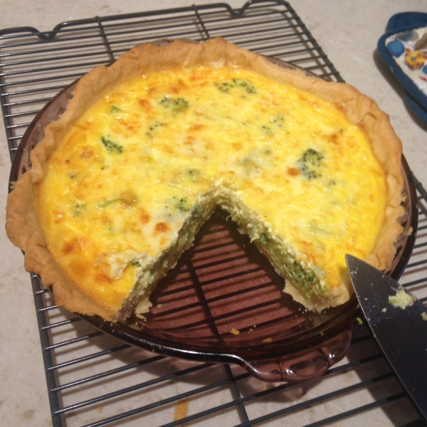 Broccoli and Provolone Quiche