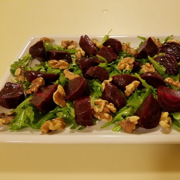 Roasted Beet, Arugula, and Walnut Salad