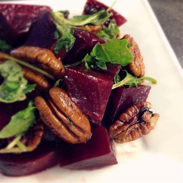 Roasted Beet, Arugula, and Walnut Salad