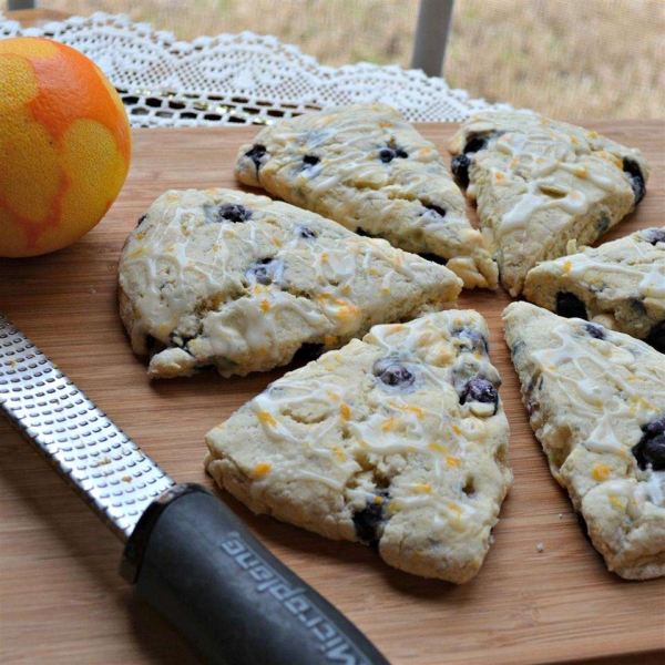 Blueberry Orange Scones with White Chocolate Chunks