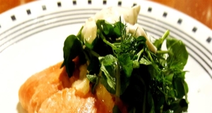 Lemony Salmon with Watercress Salad