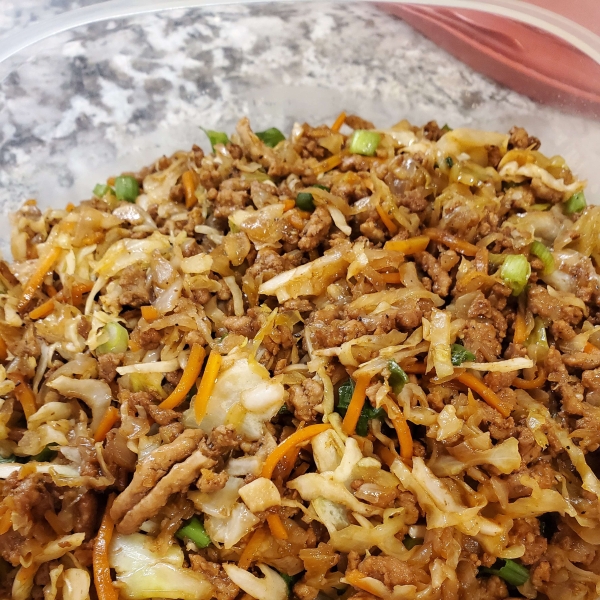 Keto Beef Egg Roll Slaw