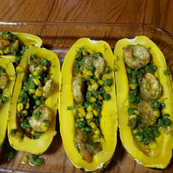 Shrimp Stuffed Delicata Squash