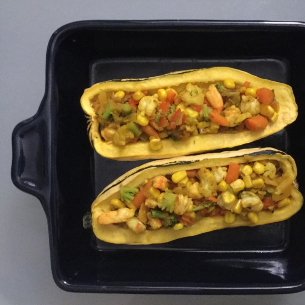 Shrimp Stuffed Delicata Squash