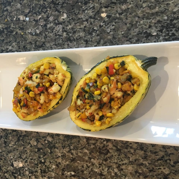 Shrimp Stuffed Delicata Squash