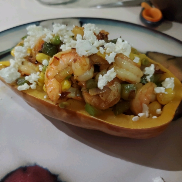 Shrimp Stuffed Delicata Squash