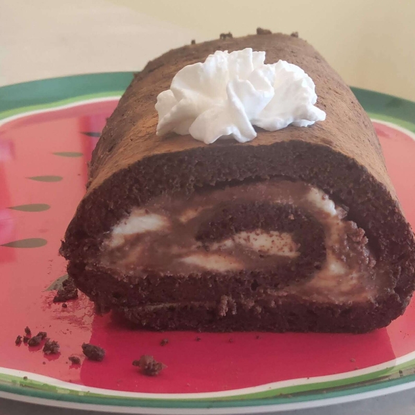 Triple Chocolate Roll Cake