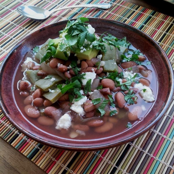 Mexican Pintos with Cactus