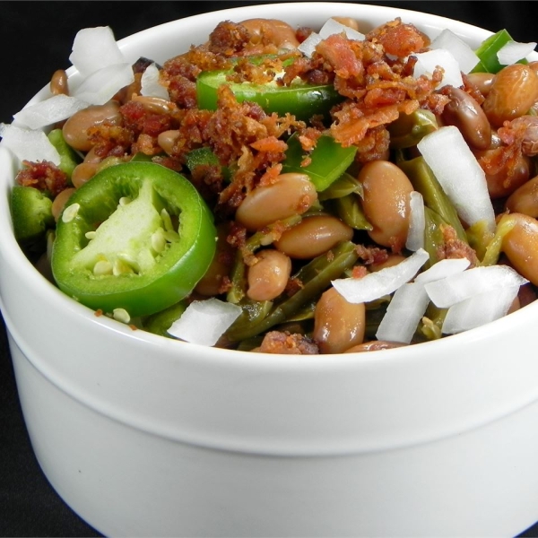 Mexican Pintos with Cactus