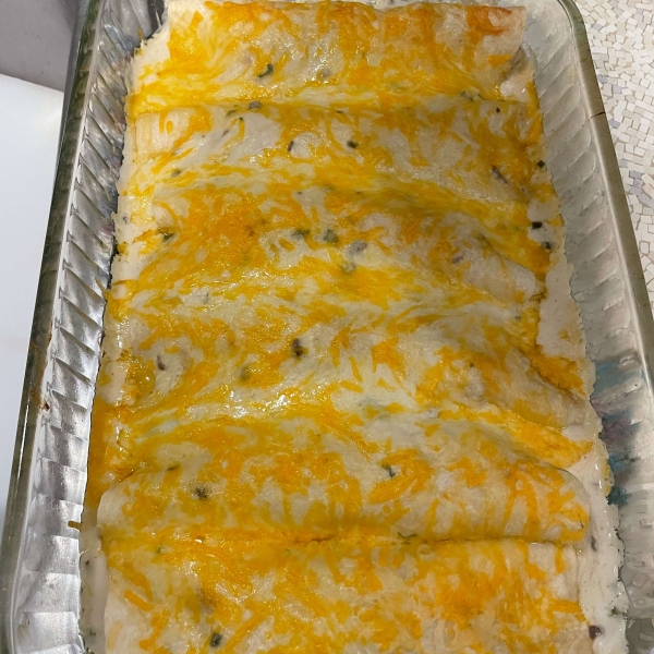 Chicken Enchiladas with Flour Tortillas