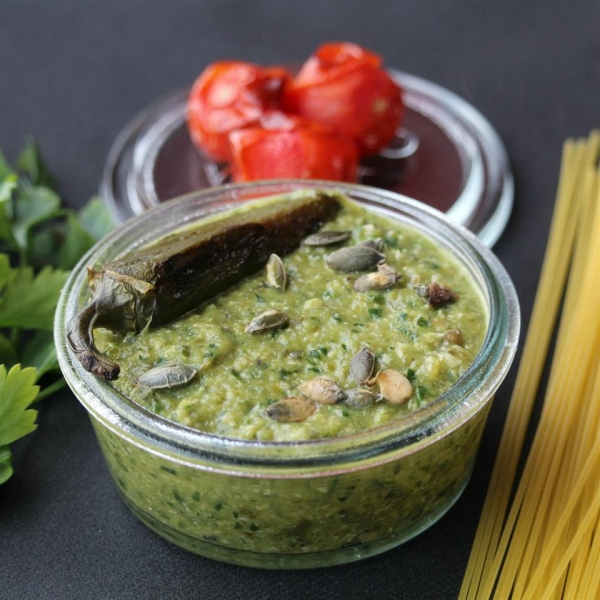 Pasta with Jalapeno Pesto