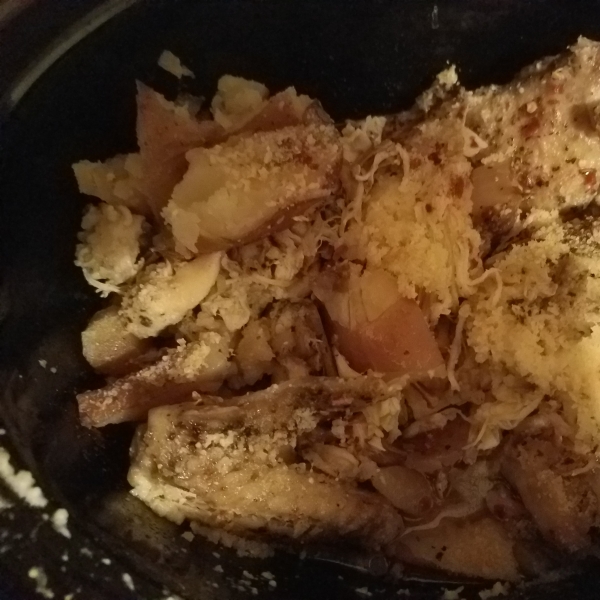Slow Cooker Parmesan Chicken Thighs and Potatoes