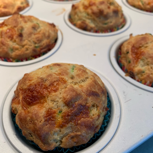 Savory Cheddar Zucchini Muffins