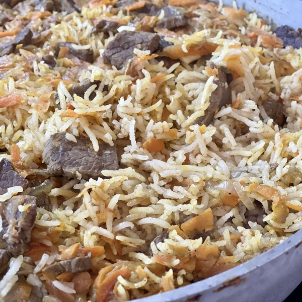 Uzbek Plov (Lamb and Rice Pilaf)
