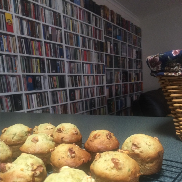 Avocado Banana and Walnut Muffins