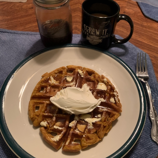 Cinnamon Pumpkin Waffles