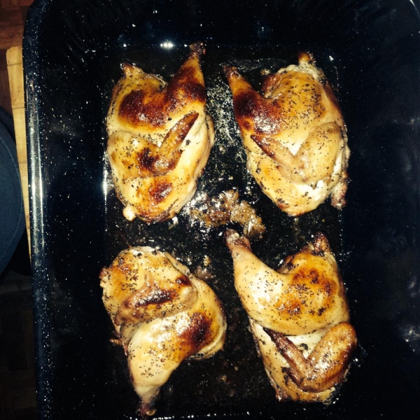 Honey-Poppy Seed Cornish Hens