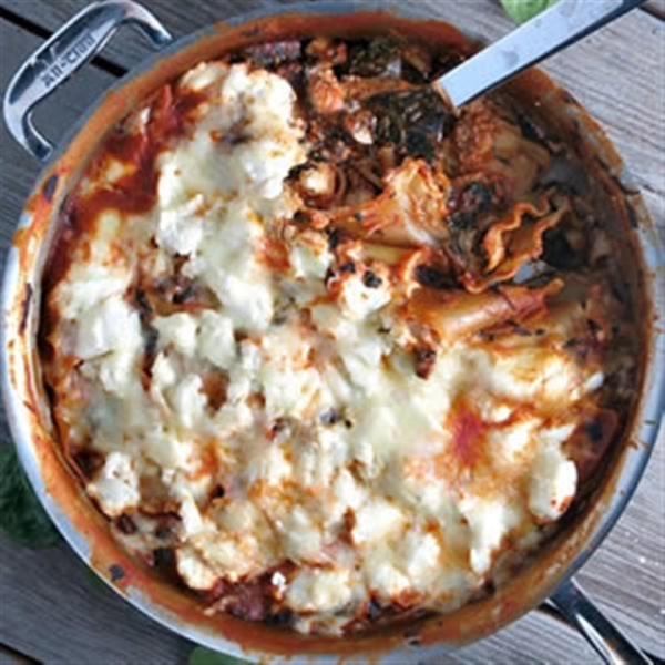One-Pot Spinach Mushroom Lasagna