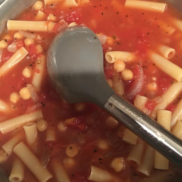 Garbanzo Tomato Pasta Soup