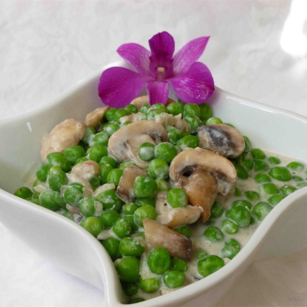 Creamy Mushroom Peas