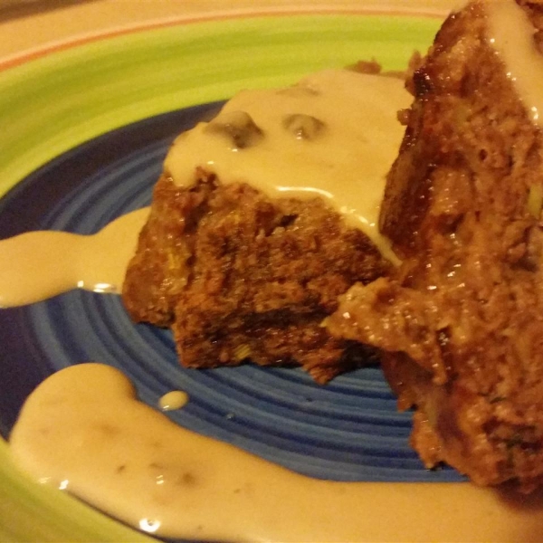 Meatloaf with Sour Cream Sauce