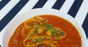 Afghan Tomato Soup (Aush Goshti)