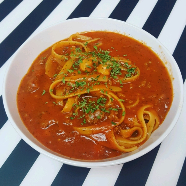 Afghan Tomato Soup (Aush Goshti)