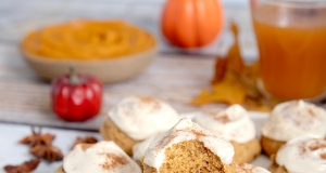 Brown Butter Pumpkin Cookies with Cream Cheese Icing