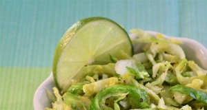 Easy Lime Shredded Brussels Sprouts