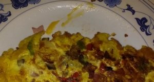 Six-Egg Omelet with Veggies and Cheese