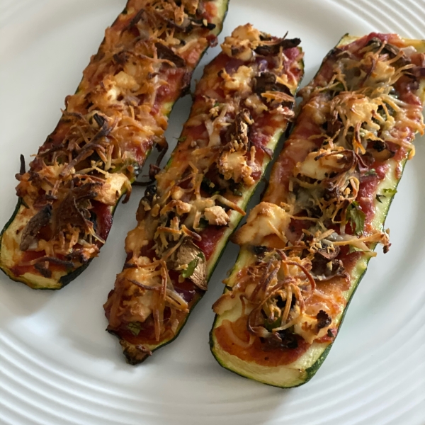 Grilled Zucchini Pizza with Goat Cheese