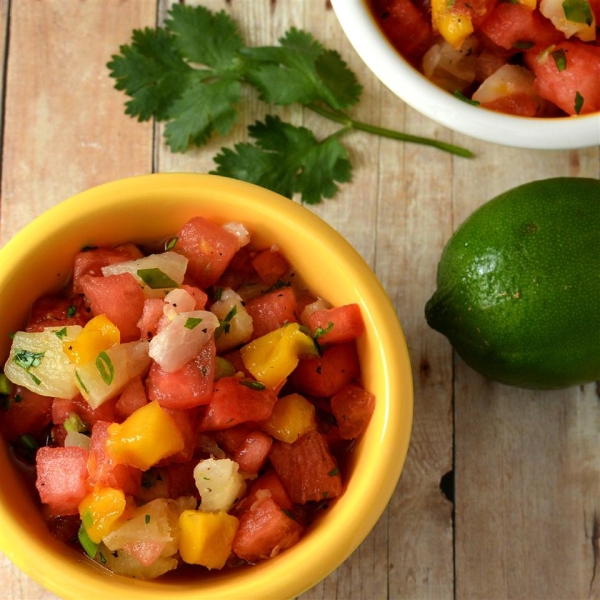 Watermelon-Cilantro Salsa Tropical