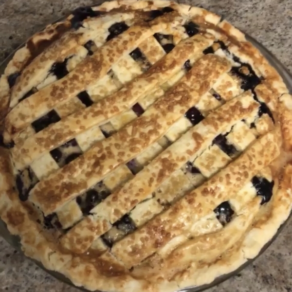 Blueberry, Goat Cheese, and Basil Pie