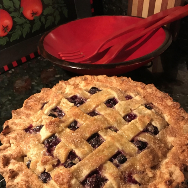 Blueberry, Goat Cheese, and Basil Pie